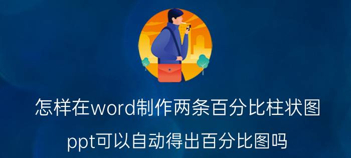 怎样在word制作两条百分比柱状图 ppt可以自动得出百分比图吗？